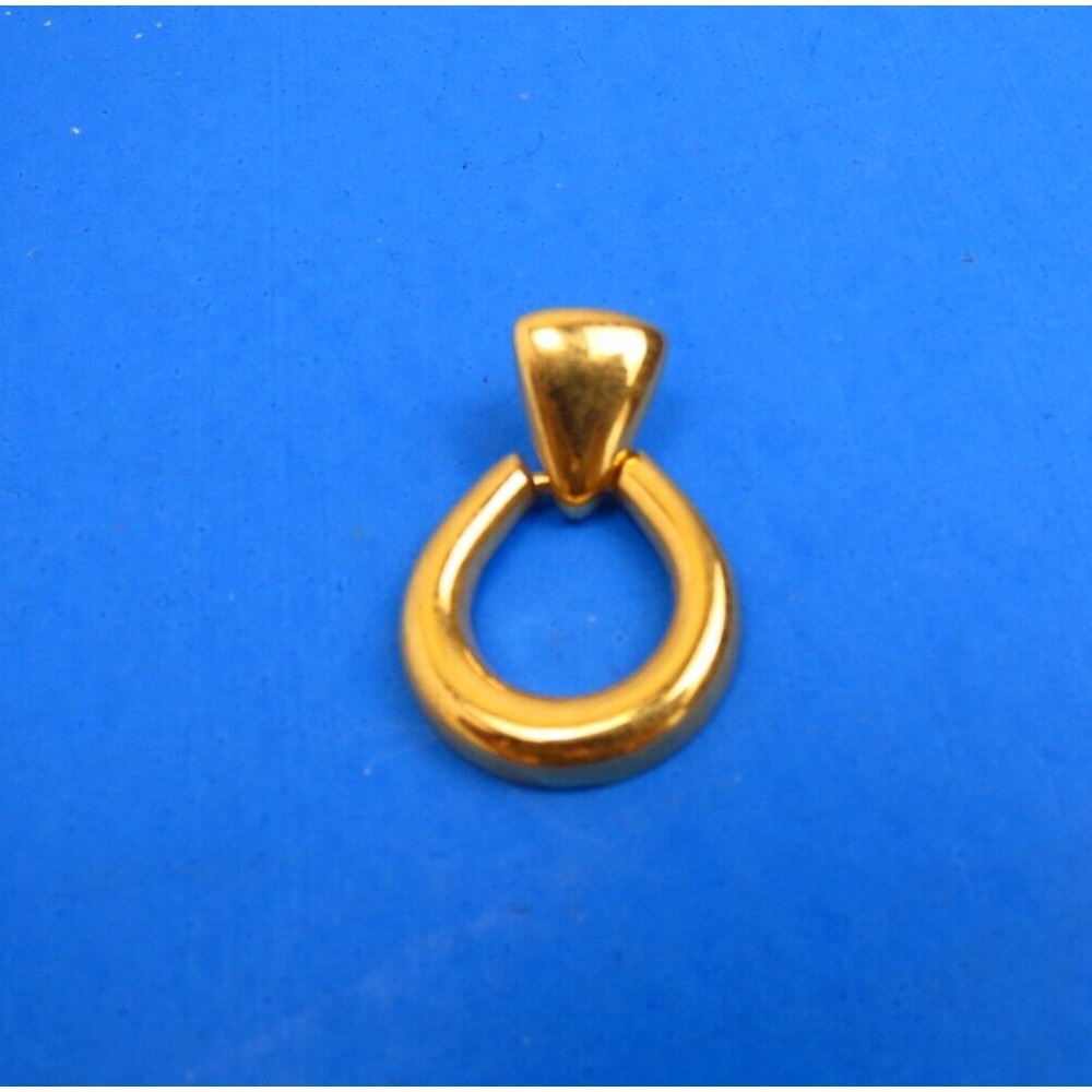 Vintage Monet Gold Tone Doorknocker Horseshoe SINGLE Earring